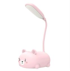 LED Mouse Desk Lamp Portable USB Rechargeable Kids Novelty Gift Star Pink