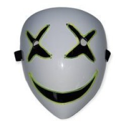Light Up Happy Face Mask Yellow