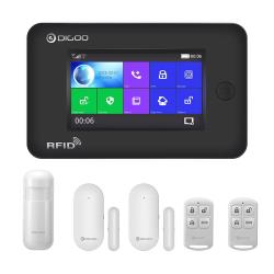Touch Screen Wireless Diy Smart Home Security Alarm System Kits - White
