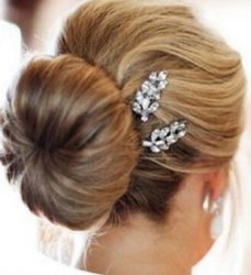 Bridal Hair Jewellery - Wedding Bridal Hair Clip - Silver Alloy & Crystal
