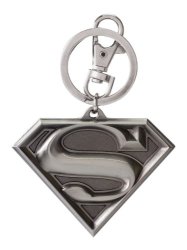 Dc Superman Logo Pewter Keyring 2"