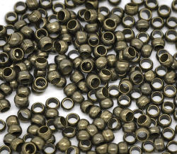 Crimp Beads - Round - Bronze Tone - 3mm - 50 Pcs