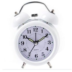 Battery-powered Analogue Bedside Alarm Clock