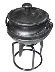 MINI Potjie Set - 1 X Size 1 4 Potjie Pot With Cooker Stand