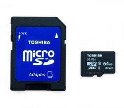 Toshiba 64GB Micro SD Memory Card With Adapter