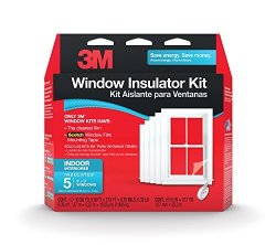 3M Indoor Window Insulator Kit Window Insulation Film For Heat And Cold 5.16 Ft. X 17.5 Ft. Covers Five 3 Ft. By 5 Ft. Windows