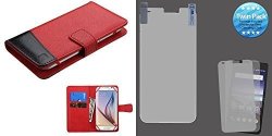 Combo Pack Universal Red Myjacket Wallet 262 With Package For Samsung I515 Galaxy Nexus LG VS920 Spectrum Htc Titan II Htc One X Htc