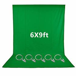 Neewer 6X9 FEET 1.8X2.7 Meters Green Muslin Backdrop With 5 Pieces Ring Metal Holding Clips For Photo Video Studio Ideal For Portraits And Product Shooting