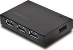 Kensington UH4000 4-Port USB 3.0 Charging Hub with Power Adapter