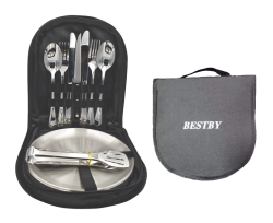 11 Pieces Silverware Cutlery Set For Picnic Or Camping Set Of 2