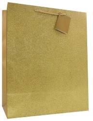 Glitter Large Gift Bag - Gold