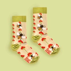 Hunting For Pollen Bee Socks His & Hers Sizes - UK 4 - 7