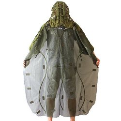 Lytharvest Ghillie Suit Foundation With Ghillie Cape Sniper Ghillie Viper Hood & Ghillie Cape Ghillie Base+cape Army Green