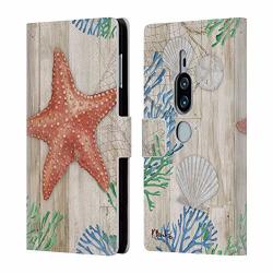Official Paul Brent Starfish Coastal Leather Book Wallet Case Cover For Sony Xperia XZ2 Premium
