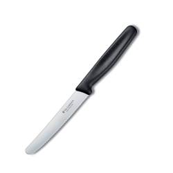 Victorinox Swiss Army Round Serrated Steak Knife - Black