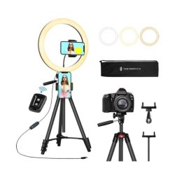 TAOTRONICS TT-CL027 12 Selfie Ring Light With 3 Colour Modes - Black