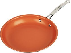 ?non Stick?imountek Ceramic aluminum stainless Steel Anti Scratch Round Copper 10 Inch Frying baking broiling Pan. Ideal For Electric induction gas Stoves. Ptfe pfoa pfos Free Oven Safe