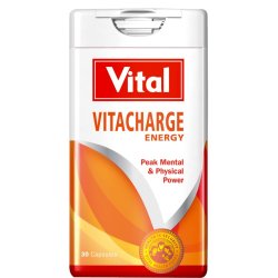 Vital - Vitacharge Energy Capsules 30'S