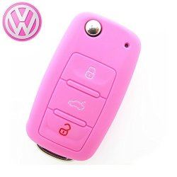 Mokie Silicone Key Fob Case Skin Cover Protector For Vw Volkswagen New 3 Buttons