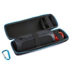 Faylapa Jbl Flip 4 Case - Hard Eva Carrying Case Travel Bag Protective Cover Sleeve For Jbl Flip 4 Splashproof Portable Bluetooth Speaker Black