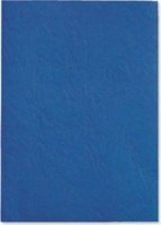 Rexel Basics Leathergrain Binding Covers A4 210GSM Pack Of 50 Blue