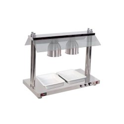 Bce Heated Food Display Station - 2 Light - With Heated Base - CSS2001