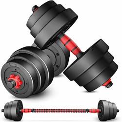 Tanpaul Dumbells Weights Dumbbells Set Adjustable Weight To 44LBS Barbell Set For Men And Women Home Office Gym Work Out Exercise Training With Connecting