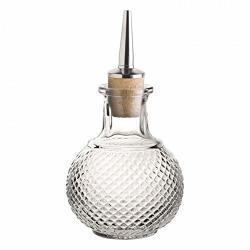 Bottle Bitters For Cocktails - Glass Bitters With Stainless Steel Dash Antique Design Professional Grade Home Ready Restaurantware DSBT0002 220ML