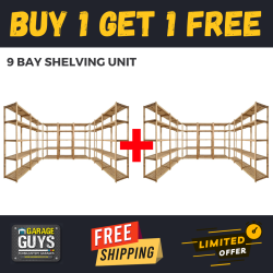 9 Bay Diy Wooden Shelving With 5 Levels Of Shelves 2.7M High Promo - 600MM Deep