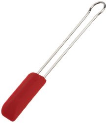 R Sle Stainless Steel & Silicone Flexible Spatula Red 10-INCH