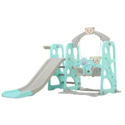 4-IN-1 Toddler Climber And Swing Set With Removable Basketball Hoop