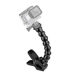 Shoot Jaws Flex Clamp Mount With Adjustable Gooseneck For Gopro Hero 6 5 4 3+ 3 Campark Akaso Dbpower Crosstour Fitfort Action Camera Accessories
