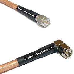 6 Feet RG142 Sma Female To Sma Male Angle Rf Coaxial Cable