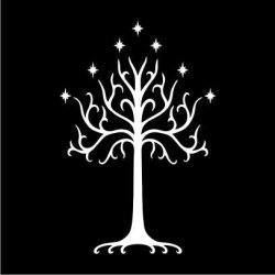The Tree Of Gondor Mens T-Shirt Black XL