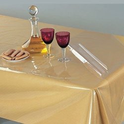 Vinyl Waterproof Plastic Table Cover, Round Clear Vinyl Table Covers