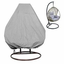 Kikigoal Outdoor Patio Hanging Chair Cover Wicker Egg Swing Chair Covers Heavy Duty Water Resistant 232203CM 91 80" Lxw Grey