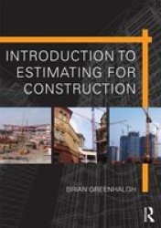 Introduction To Estimating For Construction paperback