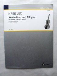 Praeludium Und Allegro For Violin And Piano Fritz Kreisler