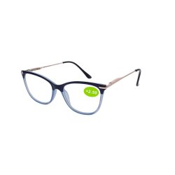 Reading Glasses With Pouch Dark & Light Blue Frame 2.50