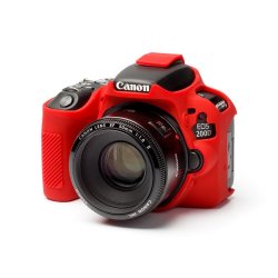 - Canon 200D Dslr - Pro Silicone Case - Red ECC200DR
