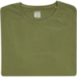 Olive Crew Neck T-Shirt S - XXL