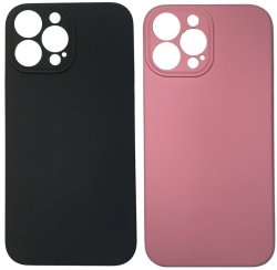 Black And Pink Liquid Silicone Case For Iphone 12 Pro