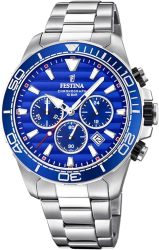 Festina Chronograph Stainless Steel Blue Dial Men's Watch F20361 2