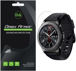 6-PACK Dmax Armor For Samsung Gear S3 Frontier Screen Protector Anti-bubble High Definition Clear Shield