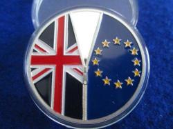 1pc Brexit Coin 23 June 2016 Silver Plated Iron Commemorative Collectible Coin.