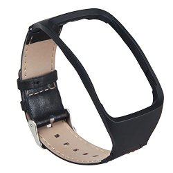 Samsung V-moro Gear S Band Premium Leather Band Smartwatch Replacement Strap Band For Gear S Black