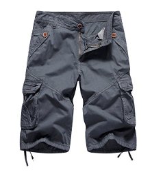 Aoyog Men's Camo Cargo Shorts Cotton