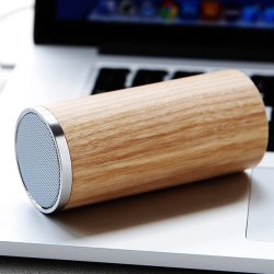 Oak Wooden Mini Portable Bass Hands- Bluetooth Speaker With Mic 3d Stereo S
