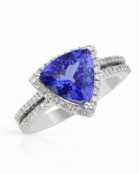 In Stock Cert Included R53 535 Estate 2.66 Ct 18kt Gold Diamond Tanzanite Engagement Ring