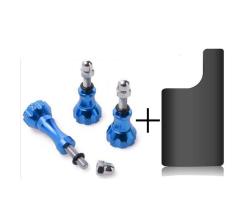 Aluminium Combo For Gopro 3+ & GOPRO4 Latch & Screws Combo - Blue & Black